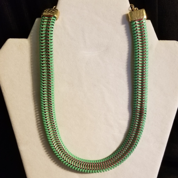 DaVinci Jewelry - Painted Metal Chain Collar Necklace